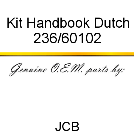 Kit, Handbook Dutch 236/60102