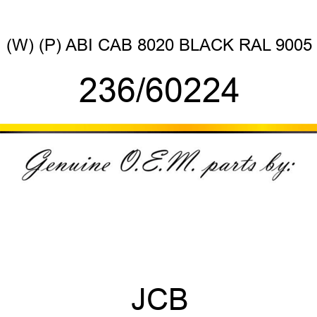 (W) (P) ABI CAB 8020 BLACK RAL 9005 236/60224