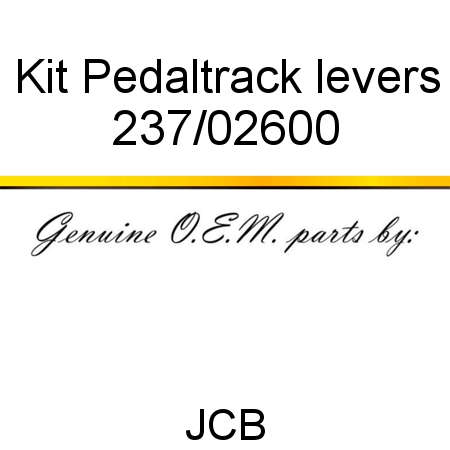 Kit, Pedal,track levers 237/02600
