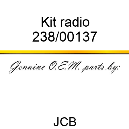 Kit radio 238/00137