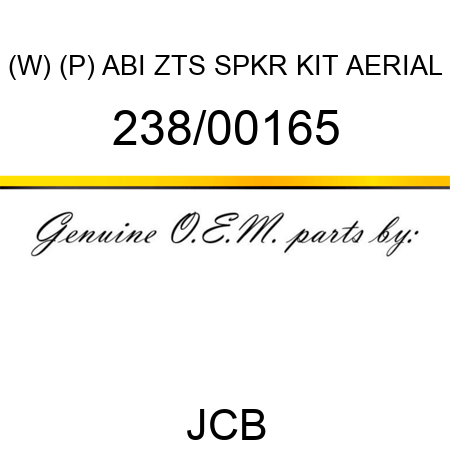 (W) (P) ABI ZTS SPKR KIT+AERIAL 238/00165