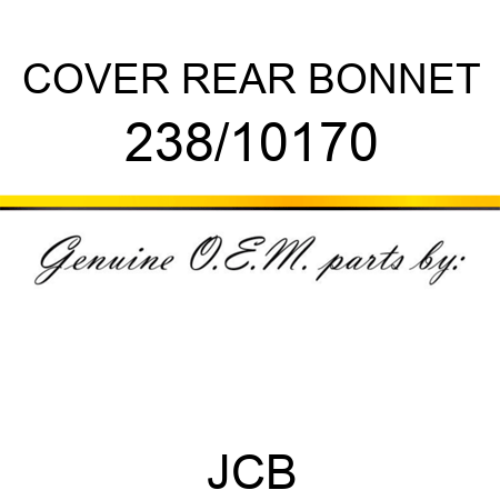 COVER REAR BONNET 238/10170