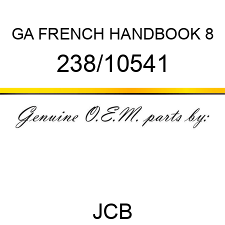 GA FRENCH HANDBOOK 8 238/10541