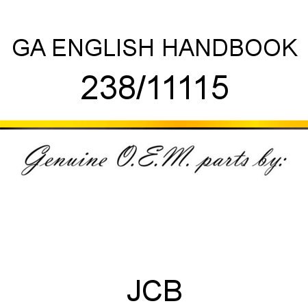 GA ENGLISH HANDBOOK 238/11115