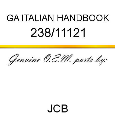 GA ITALIAN HANDBOOK 238/11121