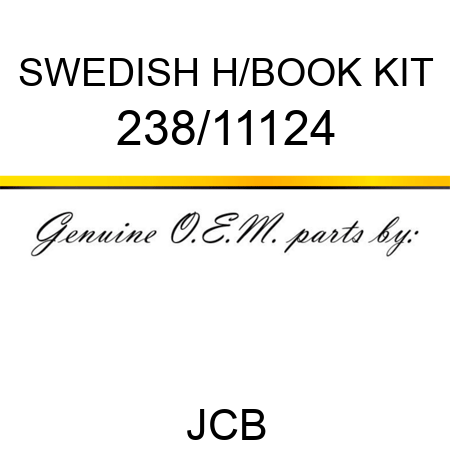 SWEDISH H/BOOK KIT 238/11124