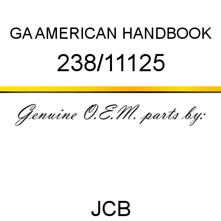 GA AMERICAN HANDBOOK 238/11125