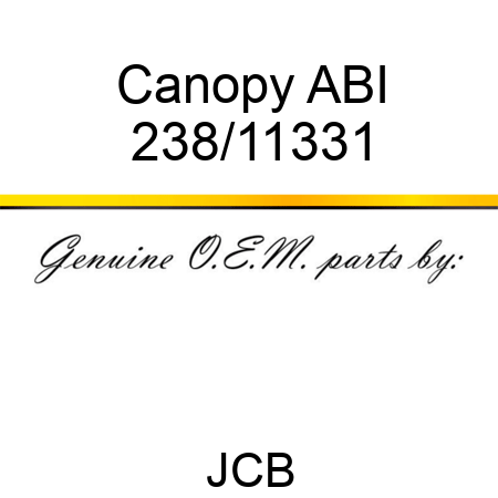 Canopy, ABI 238/11331
