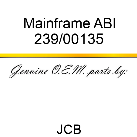 Mainframe ABI 239/00135
