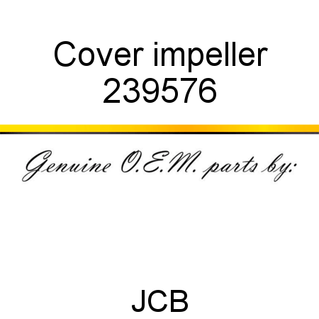 Cover, impeller 239576
