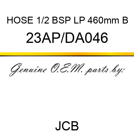 HOSE 1/2 BSP LP 460mm B 23AP/DA046