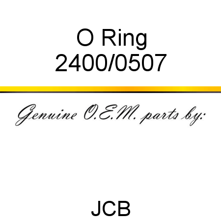 O Ring 2400/0507