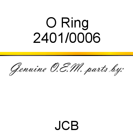 O Ring 2401/0006