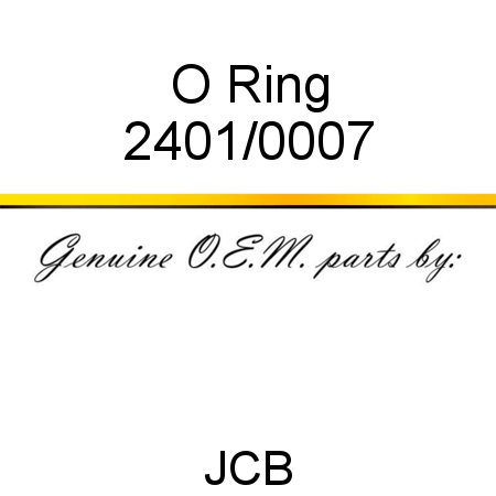 O Ring 2401/0007