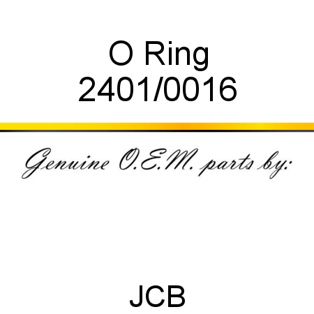 O Ring 2401/0016
