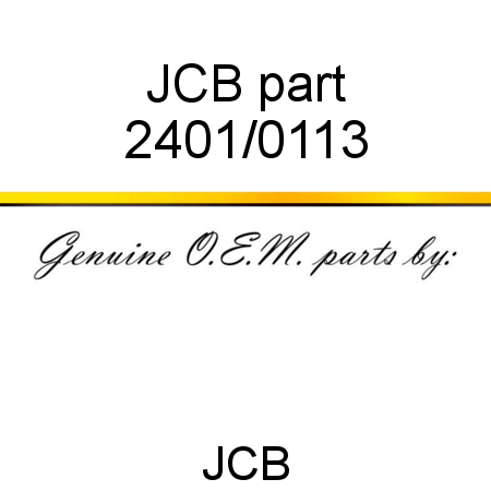 JCB part 2401/0113