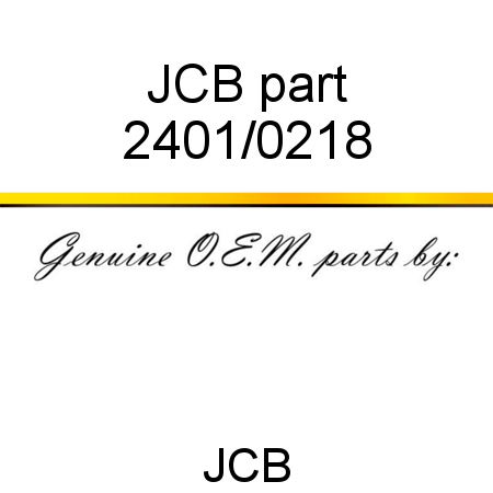 JCB part 2401/0218