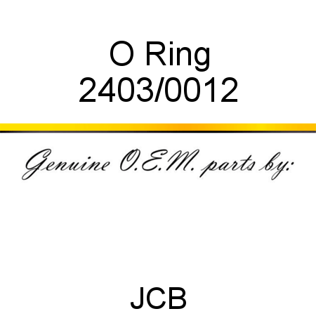 O Ring 2403/0012