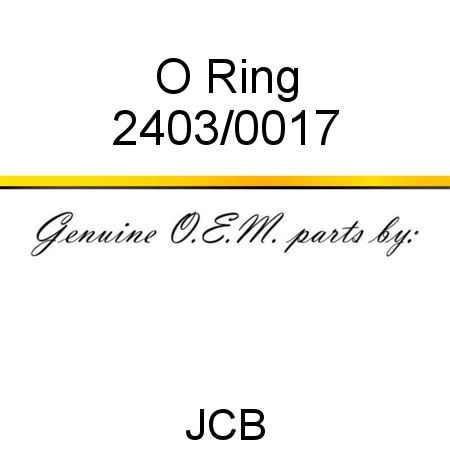 O Ring 2403/0017
