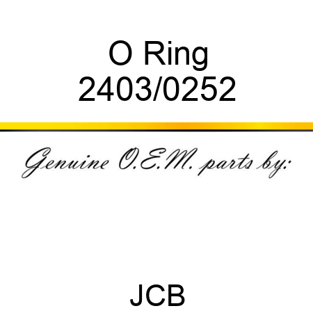 O Ring 2403/0252