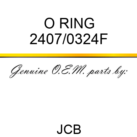 O RING 2407/0324F