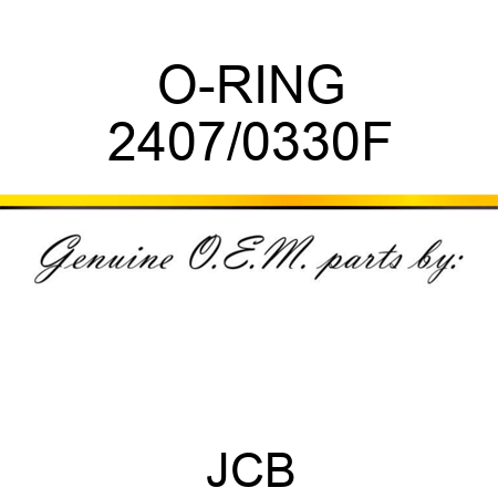 O-RING 2407/0330F