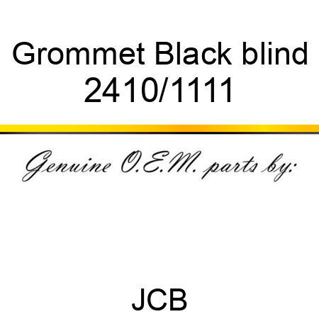 Grommet, Black, blind 2410/1111