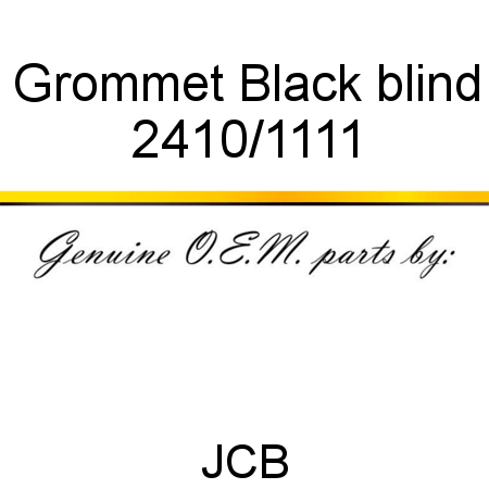 Grommet, Black, blind 2410/1111