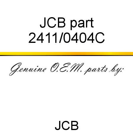 JCB part 2411/0404C