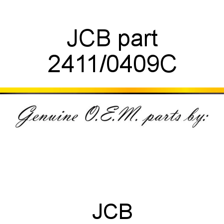JCB part 2411/0409C