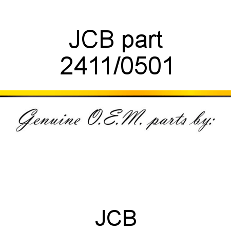 JCB part 2411/0501