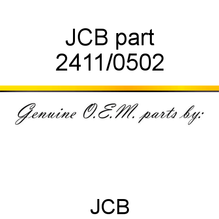JCB part 2411/0502