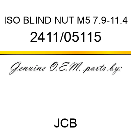 ISO BLIND NUT M5 7.9-11.4 2411/05115