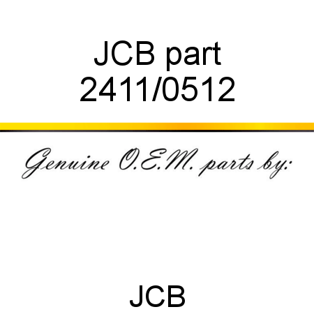 JCB part 2411/0512