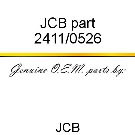 JCB part 2411/0526
