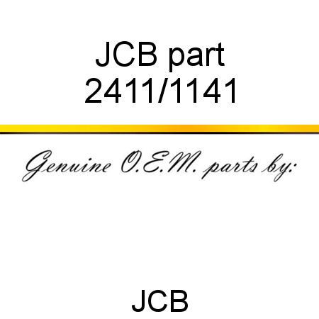 JCB part 2411/1141