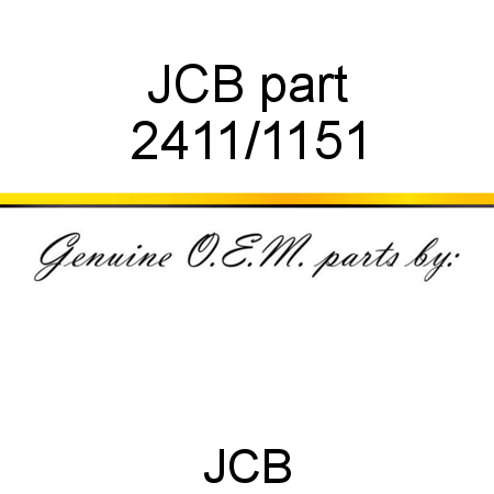 JCB part 2411/1151