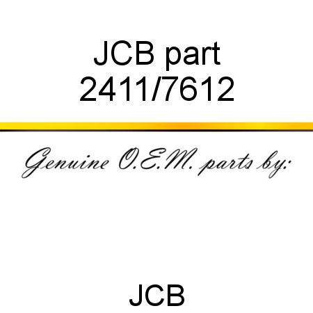 JCB part 2411/7612