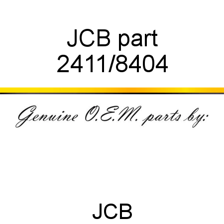 JCB part 2411/8404