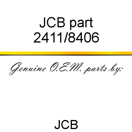 JCB part 2411/8406