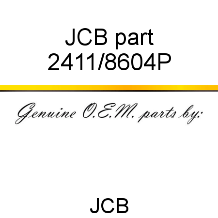 JCB part 2411/8604P