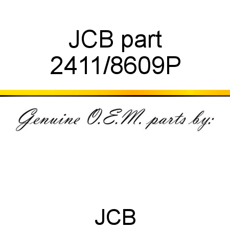 JCB part 2411/8609P