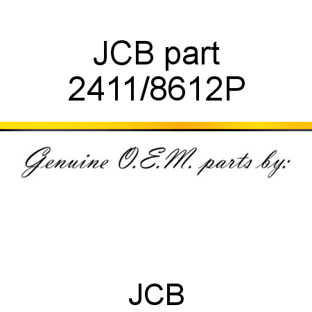 JCB part 2411/8612P