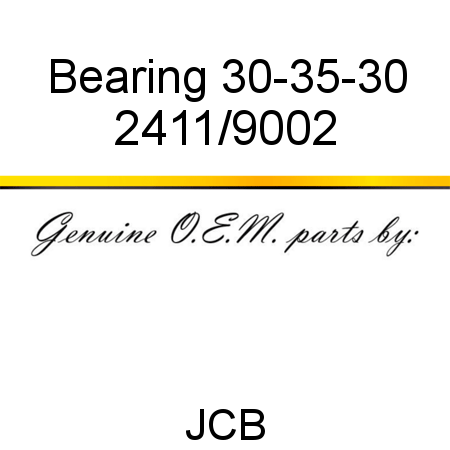 Bearing, 30-35-30 2411/9002