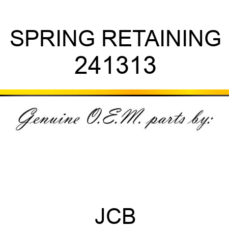 SPRING RETAINING 241313