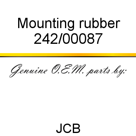 Mounting, rubber 242/00087