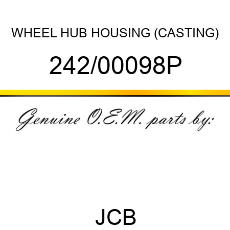 WHEEL HUB HOUSING (CASTING) 242/00098P