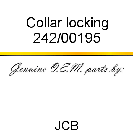 Collar, locking 242/00195