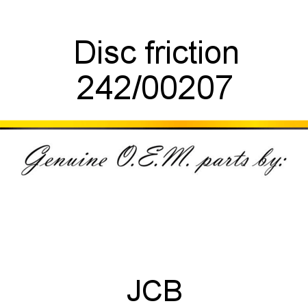 Disc, friction 242/00207