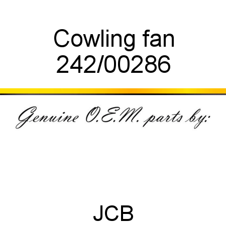 Cowling, fan 242/00286